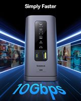 Base de Conexión USB-C SpaceMate (MAC) para 3 Monitores 4K, 11 Puertos USB de 10 Gbps, 100W PD, Gigabit Ethernet, Audio, Compatible con Laptop, Mac y Windows