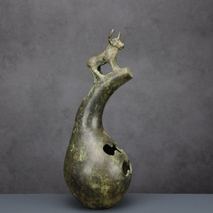 Jingciren Boutique - Adornos de Bronce Antiguos, Artesanías Culturales, Antigüedad del Oeste Han, Liuniu Ququ, Bronce Hulusheng - Product Image 3