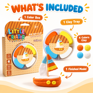 Air Dry Clay <b>Sailboat</b> Kit Four Color Modeling Clay Set Vehicle Theme Creative Craft <b>Toy</b> for Kids Wholesale Supply - Product Image 2