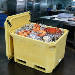 Nevera Portátil Térmica Rotomoldeada Reutilizable de 300L, de PE/PU, para Almacenamiento de Hielo Seco, a Prueba de Fugas, con Logotipo Personalizable, para Pescado Vivo y Camarones - Product Image 1