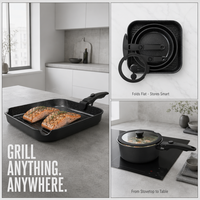 Smartpan de haute qualité pour la cuisson Batterie de cuisine antiadhésive Batterie de cuisine intuitive Poêle à frire avec poignée amovible