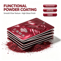 Revêtement en poudre époxy polyester rouge rubis à motif aquatique, compatible OEM/ODM personnalisé pour l'application intérieure sur métal (revêtements et peintures)