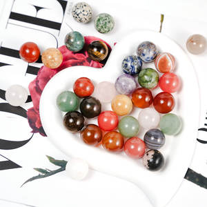 Toptan Doğal Akik Gül Kuvarsı Şeffaf Kuvars Ametist Kristal Şifa Topu Mini 20mm Boncuklar Küre DIY Aşk İçin - Product Image 2