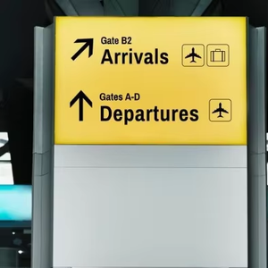 Segnaletica Personalizzata per Aeroporti con Logo e Sistema di Identificazione Aziendale Integrato e Design a <span class=keywords><strong>Tema</strong></span> Coordinato - Product Image 1