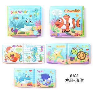 Libro giocattolo per il bagno per bambini, libro impermeabile galleggiante PEVA, giocattolo per l'apprendimento precoce morbido e sicuro per neonati - Product Image 3