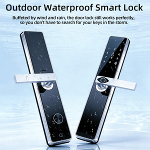 Serrure de porte intelligente submersible étanche en acier inoxydable avec reconnaissance <span class=keywords><strong>d</strong></span>'empreintes digitales, mot de passe, carte et application TT Lock pour une sécurité accrue - Product Image 1