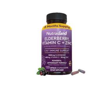 ग्फेंग हॉट सेलिंग एल्डरबेरी विटामिन CD3 जिंक हल्दी 5-इन-एक 60-गिनती हार्ड कैप्सूल 2 प्रतिदिन वयस्कों के लिए - Product Image 5