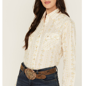 Nuova Collezione 2026: Camicia Western da <span class=keywords><strong>Donna</strong></span> di Alta Qualità, Design Retrò Rodeo, Stampa con Maniche Lunghe e Bottoni a Pressione con Perle - Product Image 3