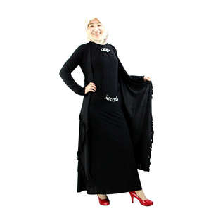 Robe musulmane à manches longues pour femmes noires, adaptée aux nourrissons et aux jeunes enfants - Nouvelle tenue islamique - Product Image 1