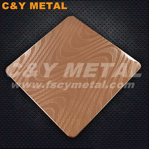 Plaque en acier inoxydable décorative colorée à effet d'ondulation d'eau, feuilles d'acier inoxydable de haute qualité - Product Image 5