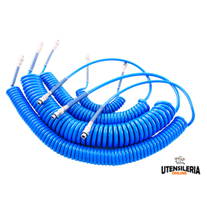 Aignep 8x12 Tuyau spiralé en polyuréthane pour air comprimé, filetage 3/8 - Product Image 1