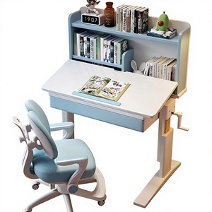 <span class=keywords><strong>Bureau</strong></span> d'étude pour enfants à usage commercial, ensemble chaise et <span class=keywords><strong>bureau</strong></span> d'écriture pour élèves du primaire, hauteur réglable, chambre de garçons et de filles - Product Image 1