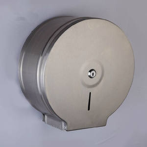 Dispensador de rollo de papel higiénico de acero inoxidable 304 moderno, soporte para caja de pañuelos de baño montado en la pared con acabado de níquel para hoteles - Product Image 3