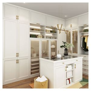 Armarios de Madera de Diseño con Lacado Blanco de Alta Calidad, Gabinetes para Almacenamiento de Ropa - Product Image 4
