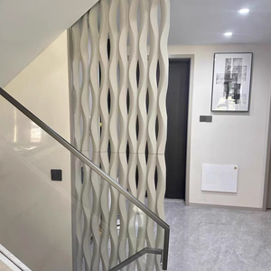 <span class=keywords><strong>Cloison</strong></span> décorative légère en PU à motif de briques creuses - Panneau mural décoratif géométrique double face, grille décorative - Product Image 4
