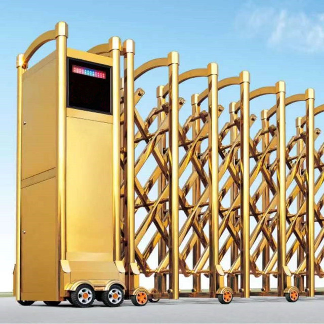 Electric Security Retractable Folding Sliding Fence Gate Factory OEM ODM Design