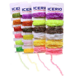 Vente en gros de matériel de montage de mouches pour nymphes de glace leurres leurres laineux de pêche à la <span class=keywords><strong>truite</strong></span> 6 couleurs Ice Dub Chenille Cactus Chenille - Product Image 1
