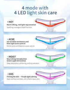 Microcurrent อุปกรณ์ดูแลผิวหน้าเครื่องนวดคอให้ความร้อนเครื่องมือปรับสภาพผิวหน้าสำหรับใบหน้าและลำคอ - Product Image 4