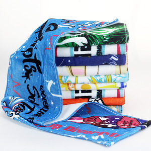 Serviette de sport 20x110 cm en pur coton absorbant la transpiration, imprimée de dessins animés, pour événements sportifs et fitness, impression personnalisée disponible - Product Image 3