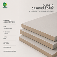 Panneau MDF E0 moderne, écologique, résistant à l'humidité, imperméable, ignifuge, avec placage bois et surface mate douce