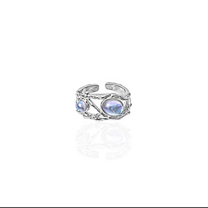 2025 anello di metallo cavo argento placcato nero regolabile nocca impilabile anello da donna
