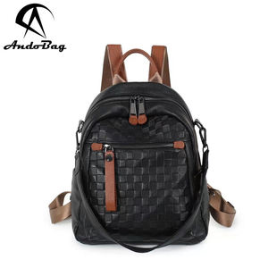 Mochila AndoBag para Mujer, de Cuero Vacuno Genuino, con Doble Cierre, para Viaje, Modelo 8278-2 - Product Image 1