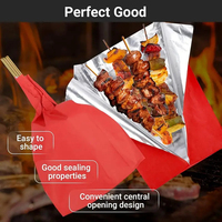 Sac en papier alimentaire imperméable et résistant à l'huile pour emballage de poulet BBQ isolé en gros, doublure en aluminium pour kebab à emporter