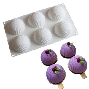 Molde para Pastel de Mousse Semicircular, Diseño en Espiral, Molde para Hornear Francés, Molde para Chocolate Resistente a Altas Temperaturas - Product Image 1