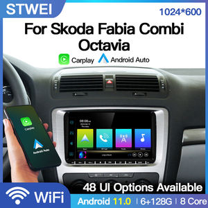 Radio Multimedia para Auto STWEI con Carplay y Android 14, Reproductor con Navegación GPS para VW Volkswagen Seat Skoda Fabia Combi Octavia, WiFi, Autoradio - Product Image 2