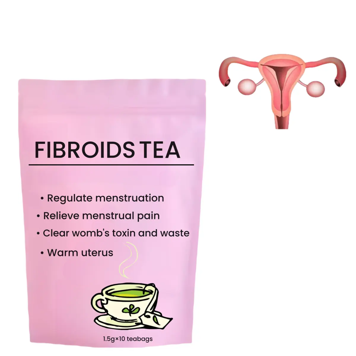 Private label female warm uterus fibroid herbal tea promote female reproductive wellness