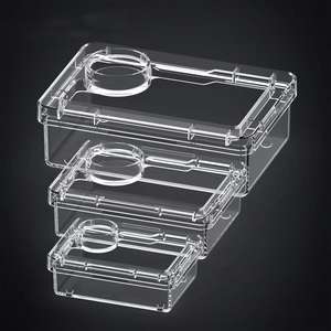 TianboChenghai Anti-Escape Frame Live Reptile & Amphibian Supplies New Blue White Transparent GPPS Plastic Reptile Feeder Bowl - Product Image 5