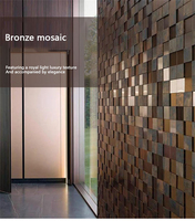 Mosaico de bronce Azulejos de pared de metal Fondo de personalidad Azulejo de pared interior Azulejo de piso de hotel Diseñador de proyectos Metal seleccionado