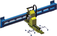 Système d'automatisation de poinçonnage motorisé à grande vitesse contrôlé par PLC, bras robotisé de type portique pour ligne de presse hydraulique