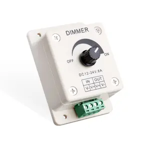 LED Knob Dimmer One Channel PWM 12V 24V 8A Manual Switch LED manual dimmer for led strip light lamp