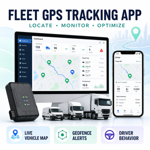ระบบจัดการยานพาหนะขั้นสูงด้วย GPS พร้อมแอปติดตามยานพาหนะสำหรับ IOS และ Android พร้อมระบบแจ้งเตือน Geofence และการติดตามพฤติกรรมผู้ขับขี่โดย LionCreate - Product Image 1