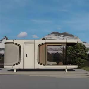 บ้านแคปซูลโครงเหล็กร่วมสมัยสำหรับใช้ในร้านค้าด่วนบ้านแคปซูลแบบแยกส่วนออกแบบได้ตามต้องการ - Product Image 1