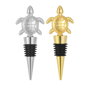 Turtle Wine <b>Stopper</b> Gold And Silver Alloy Bottle Seal For Wine Preservation Party Gift - Product Image 1