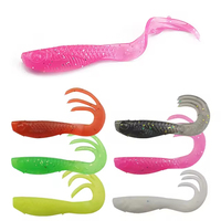 Queue de dragon brochet eau salée matériel de montage de mouches mélange de couleurs appâts souples artificiels avec tête en acier