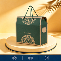 Boîte cadeau en papier personnalisée avec poignée, boîte d'emballage portable pour fruits et aliments, pour cadeau de fête