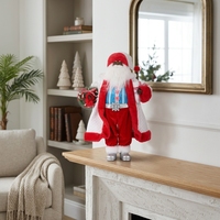 Squichis de Noël modernes de qualité supérieure pour magasin, 45 cm, en velours rouge, décorations de table de Noël