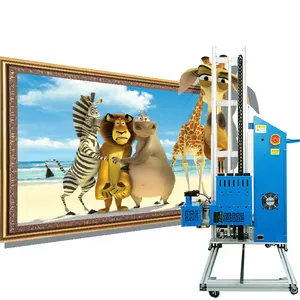 Baishixin Printer dinding tinta Uv vertikal Printer dinding Robot seni efek 3d untuk Printer Digital Mural untuk cat dinding