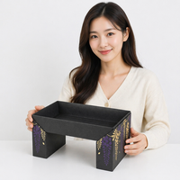 Boîte d'emballage pliable en papier kraft pour sushis, emballages à emporter pour la restauration rapide, matériaux recyclés écologiques, sur mesure