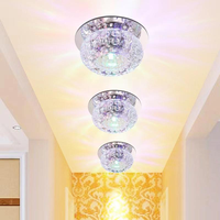 Plafonnier LED encastré pour salon 2026, lumière de couloir en cristal, spot de plafond pour usage domestique