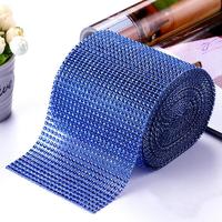 Rubans en maille de strass pour décorations de gâteaux, cadeaux et fournitures de fête d'anniversaire ou de mariage – Ruban de gâteau en plastique orné de cristaux de strass