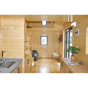 Vendita calda prefabbricata piccola casa sulla ruota moderna prefabbricata piccola casa in legno rimorchio Mobile che vive casa <span class=keywords><strong>contenitore</strong></span> - Product Image 3