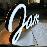 Papan Reklame LED Custom, Huruf Saluran Akrilik 3D Bercahaya, Papan Reklame Elektronik 3D
