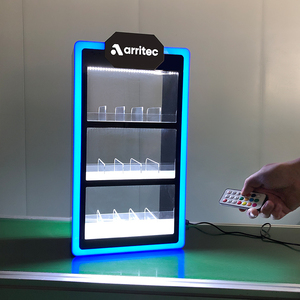 Tùy chỉnh Acrylic mỹ phẩm trang điểm hiển thị thuốc lá hút hiển thị đứng thuốc lá hiển thị trường hợp với ánh sáng LED - Product Image 3