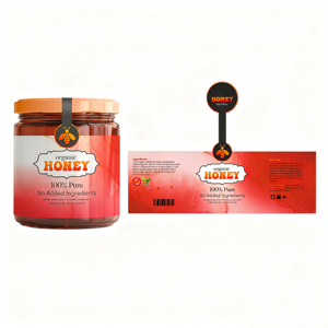 <span class=keywords><strong>Étiquettes</strong></span> Adhésives Personnalisées Imperméables <span class=keywords><strong>pour</strong></span> Bouteilles et Bocaux Alimentaires, Anti-Effraction, <span class=keywords><strong>pour</strong></span> Miel et <span class=keywords><strong>Confiture</strong></span> - Product Image 2