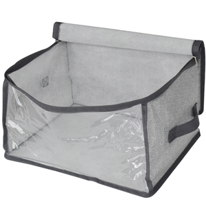 Large capacity quilt storage bag clear window Folding clothes blanket bedding storage organizer under bed storage bag