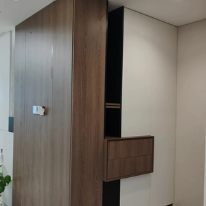 Meuble d'entrée de luxe avec miroir de toilette intégré, banc à chaussures, meuble d'entrée de salon personnalisé - Product Image 1